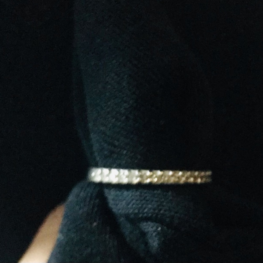 14k white gold dimond small ring sz 5